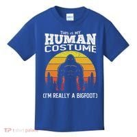 Bigfoot Halloween This Is My Human Costume Im A Bigfoot Kids T-Shirt thumb 0