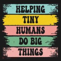 Brushstroke Helping Tiny Humans Do Big Things Speed Teacher USA-Made Doggie Bandana thumb 2
