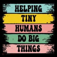 Brushstroke Helping Tiny Humans Do Big Things Speed Teacher Pajama Set thumb 2