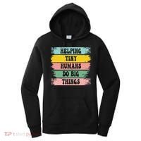 Brushstroke Helping Tiny Humans Do Big Things Speed Teacher Women's Hoodie thumb 0
