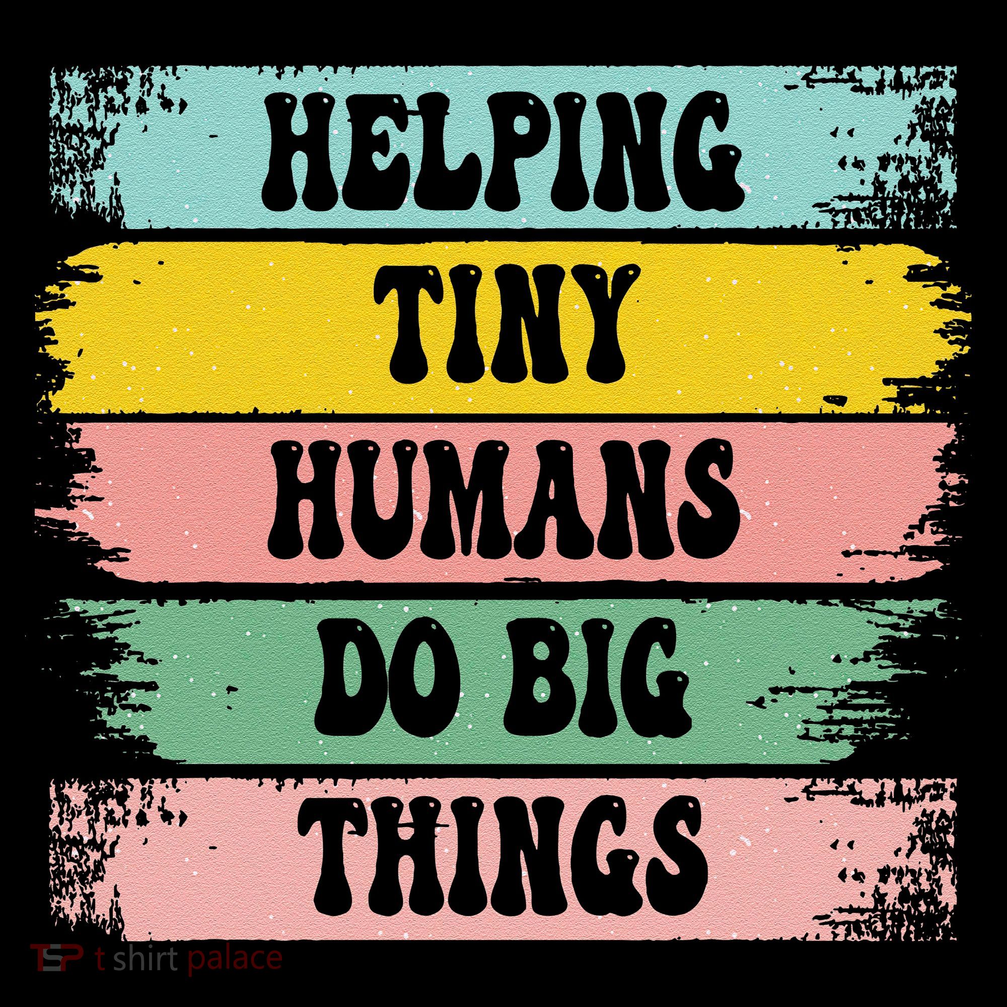 Brushstroke Helping Tiny Humans Do Big Things Speed Teacher Women's Tank Top