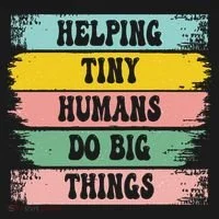 Brushstroke Helping Tiny Humans Do Big Things Speed Teacher Women's T-Shirt thumb 6