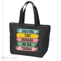 Brushstroke Helping Tiny Humans Do Big Things Speed Teacher Tote Bag thumb 3