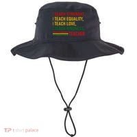 Black History Teacher Teach Strenght Equality Love Kindness Bucket Hat thumb 0