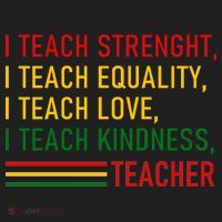 Black History Teacher Teach Strenght Equality Love Kindness Beanie thumb 2