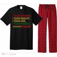 Black History Teacher Teach Strenght Equality Love Kindness Pajama Set thumb 0