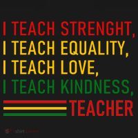 Black History Teacher Teach Strenght Equality Love Kindness Women's Hoodie thumb 2