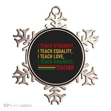 Black History Teacher Teach Strenght Equality Love Kindness Ornament