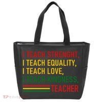 Black History Teacher Teach Strenght Equality Love Kindness Tote Bag thumb 0