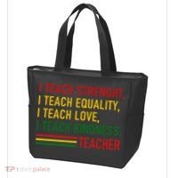Black History Teacher Teach Strenght Equality Love Kindness Tote Bag thumb 3