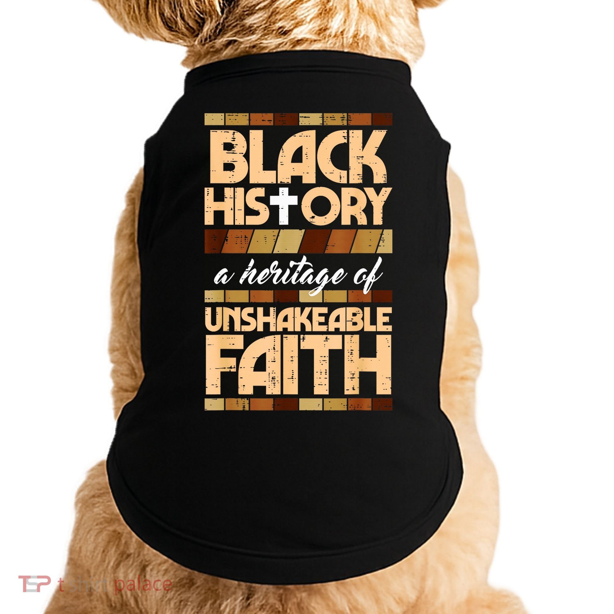 Black History Unshakeable Faith Christian Doggie Tank