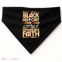 Black History Unshakeable Faith Christian USA-Made Doggie Bandana thumb 0