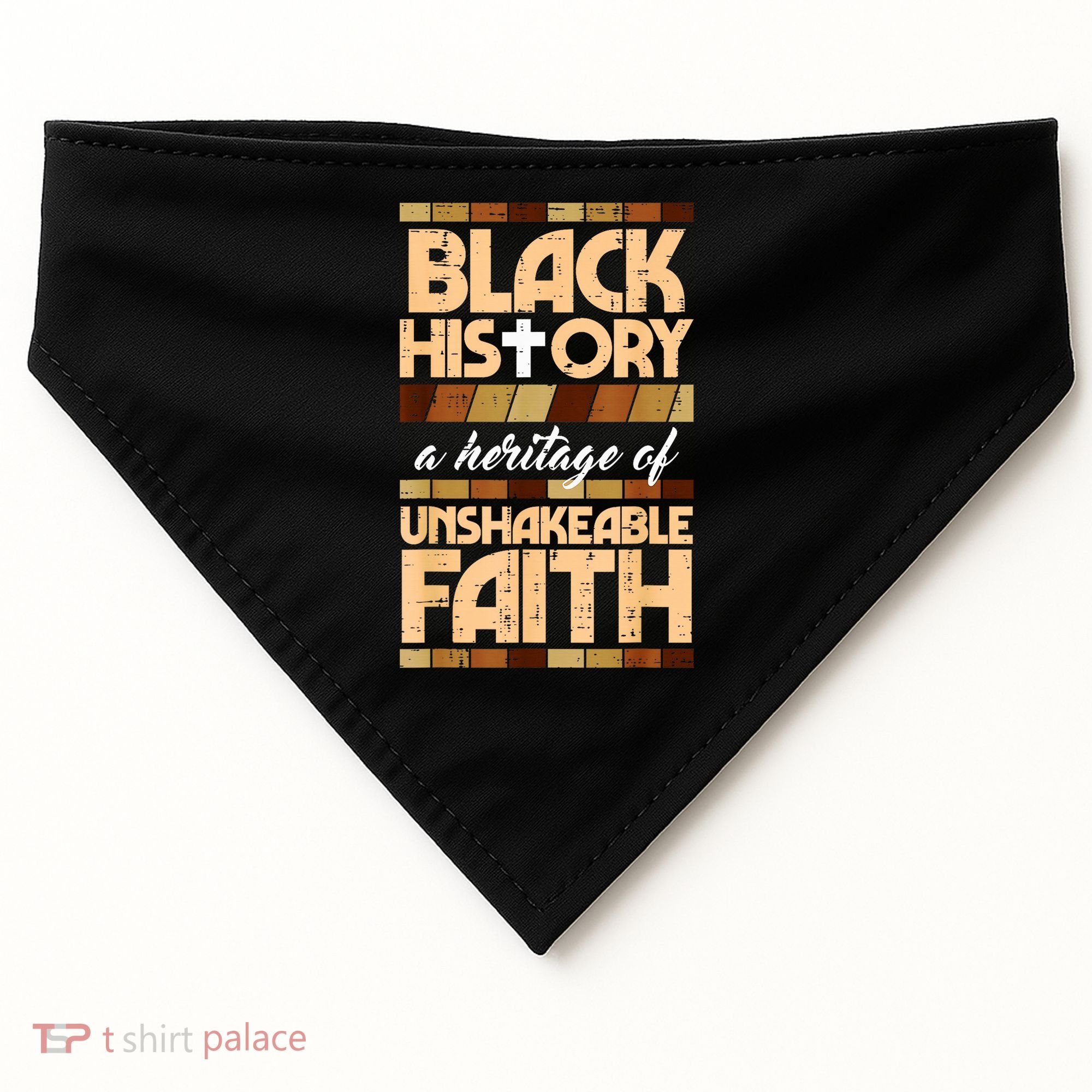 Black History Unshakeable Faith Christian USA-Made Doggie Bandana
