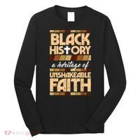 Black History Unshakeable Faith Christian Long Sleeve Shirt thumb 0