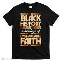 Black History Unshakeable Faith Christian T-Shirt thumb 0