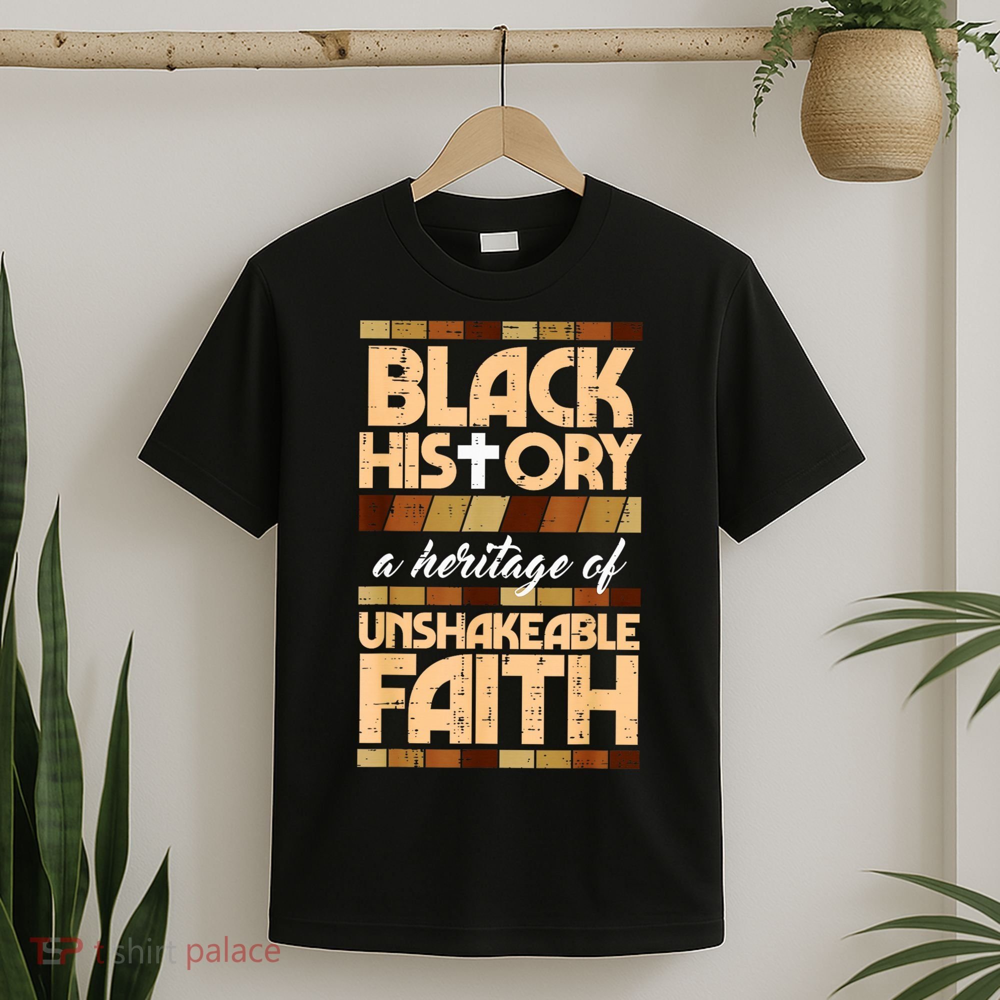 Black History Unshakeable Faith Christian T-Shirt