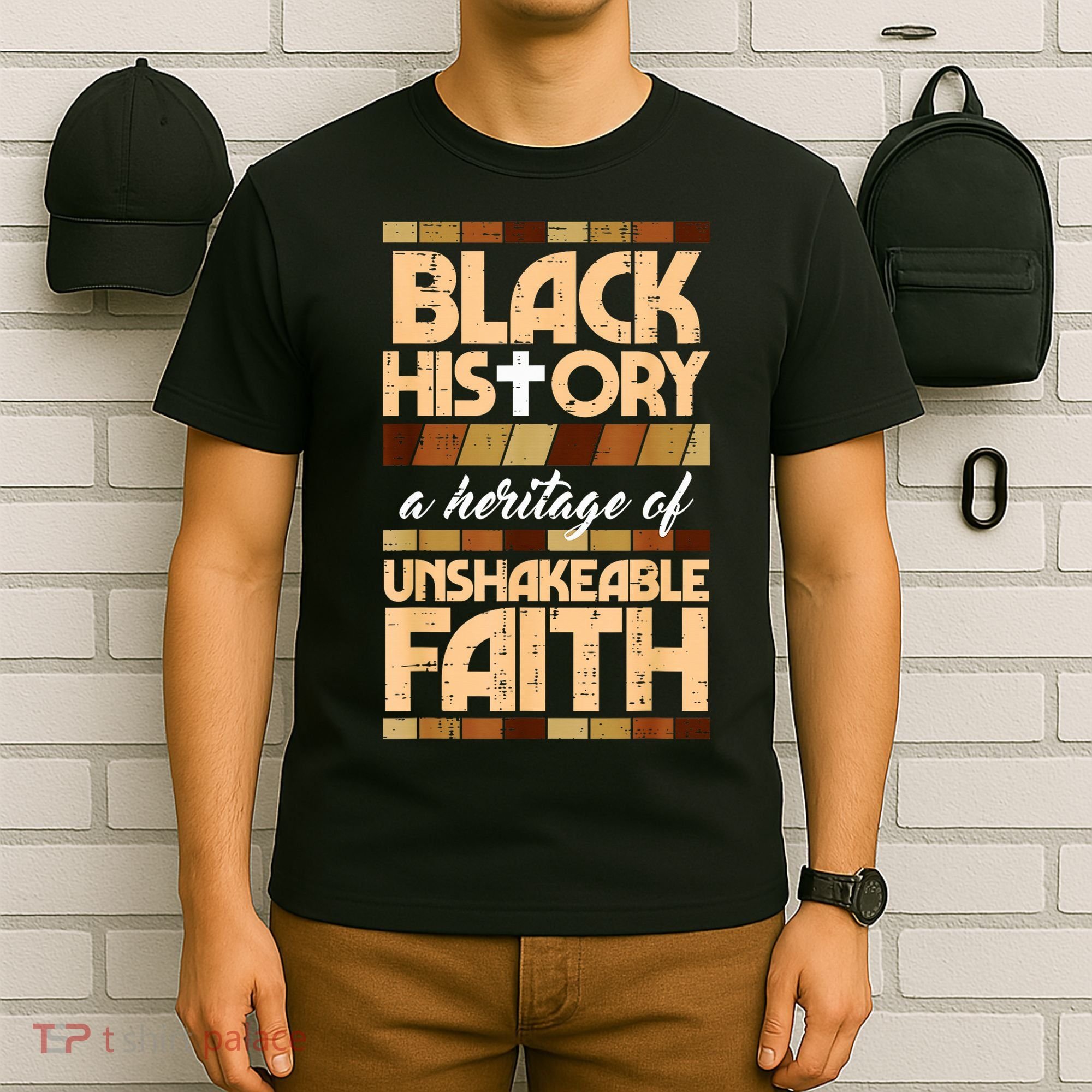 Black History Unshakeable Faith Christian T-Shirt