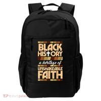 Black History Unshakeable Faith Christian Backpack thumb 0