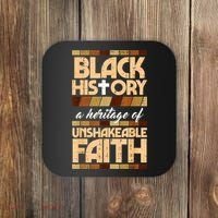 Black History Unshakeable Faith Christian Coaster thumb 0