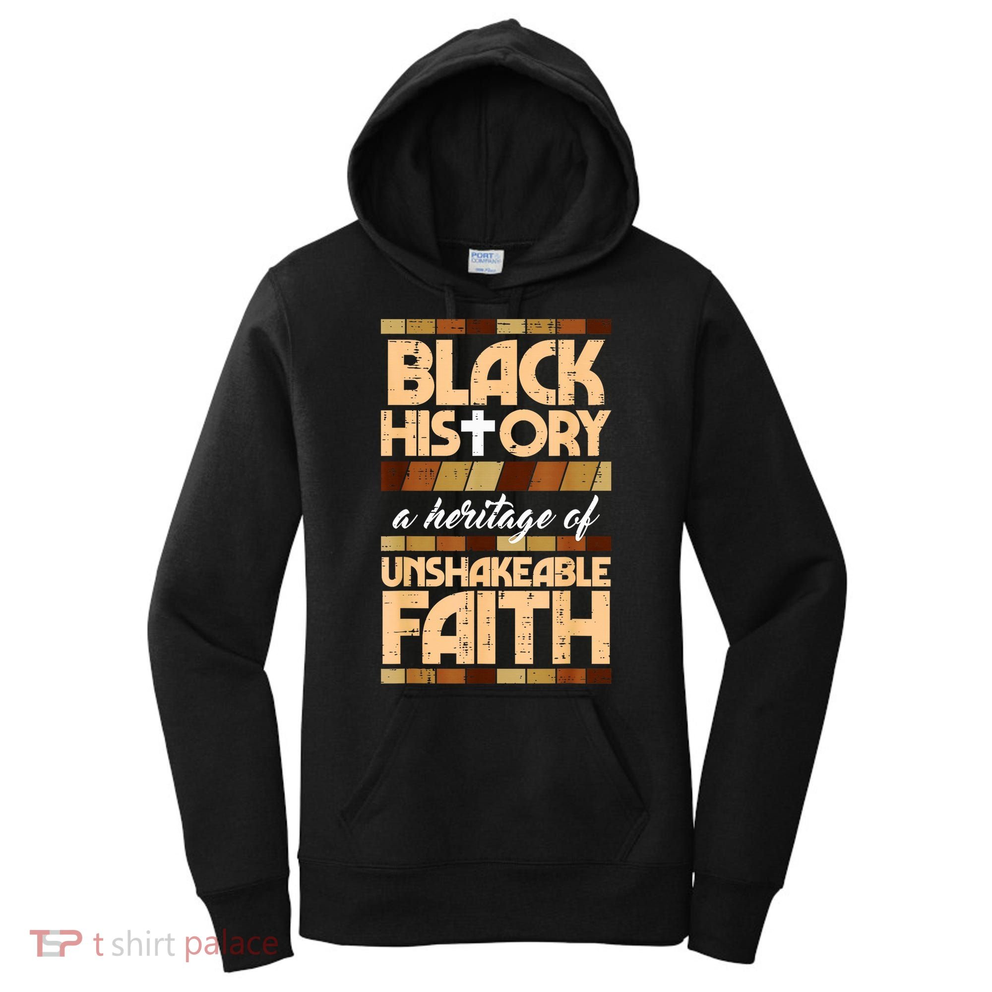 Black History Unshakeable Faith Christian Women's Hoodie