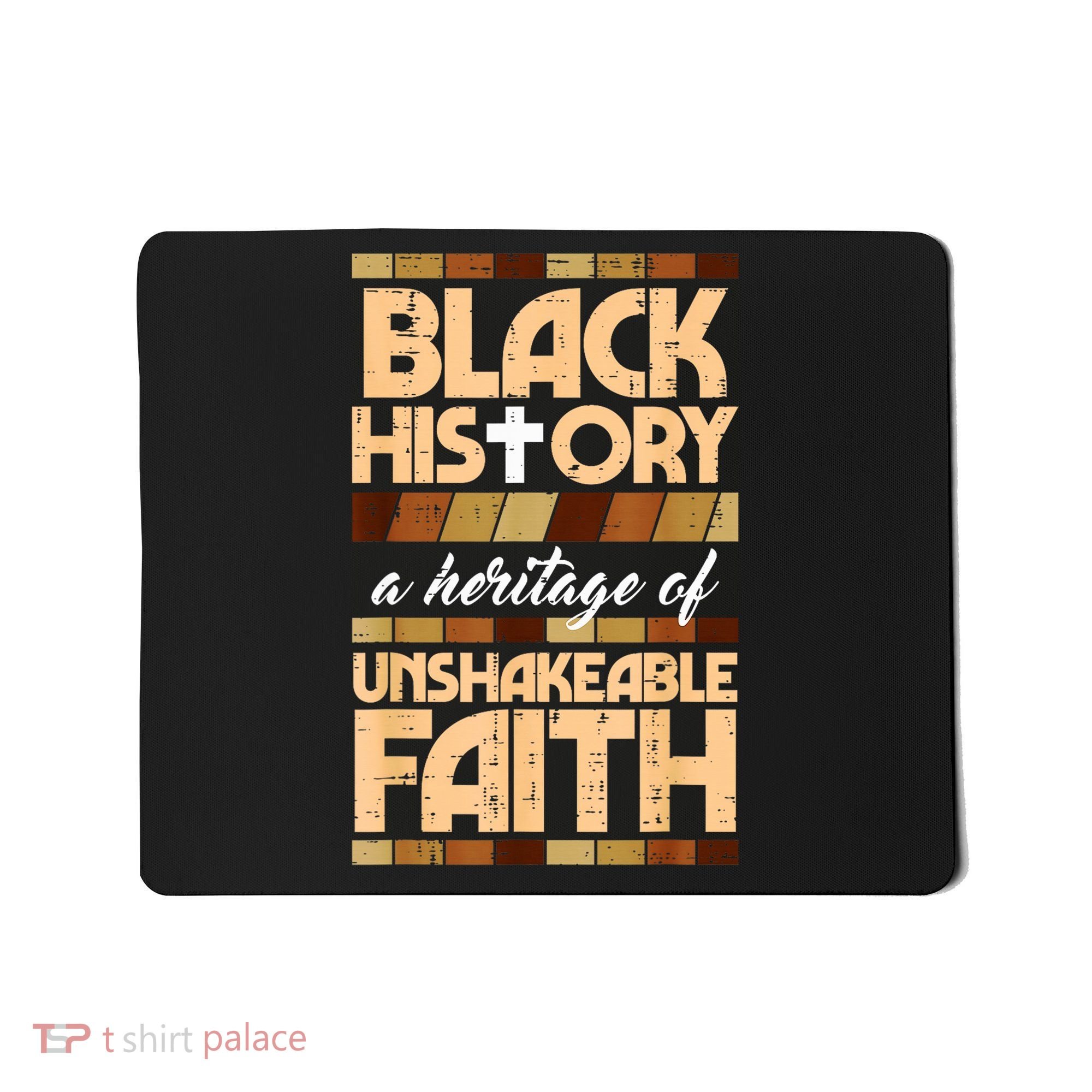 Black History Unshakeable Faith Christian Mousepad