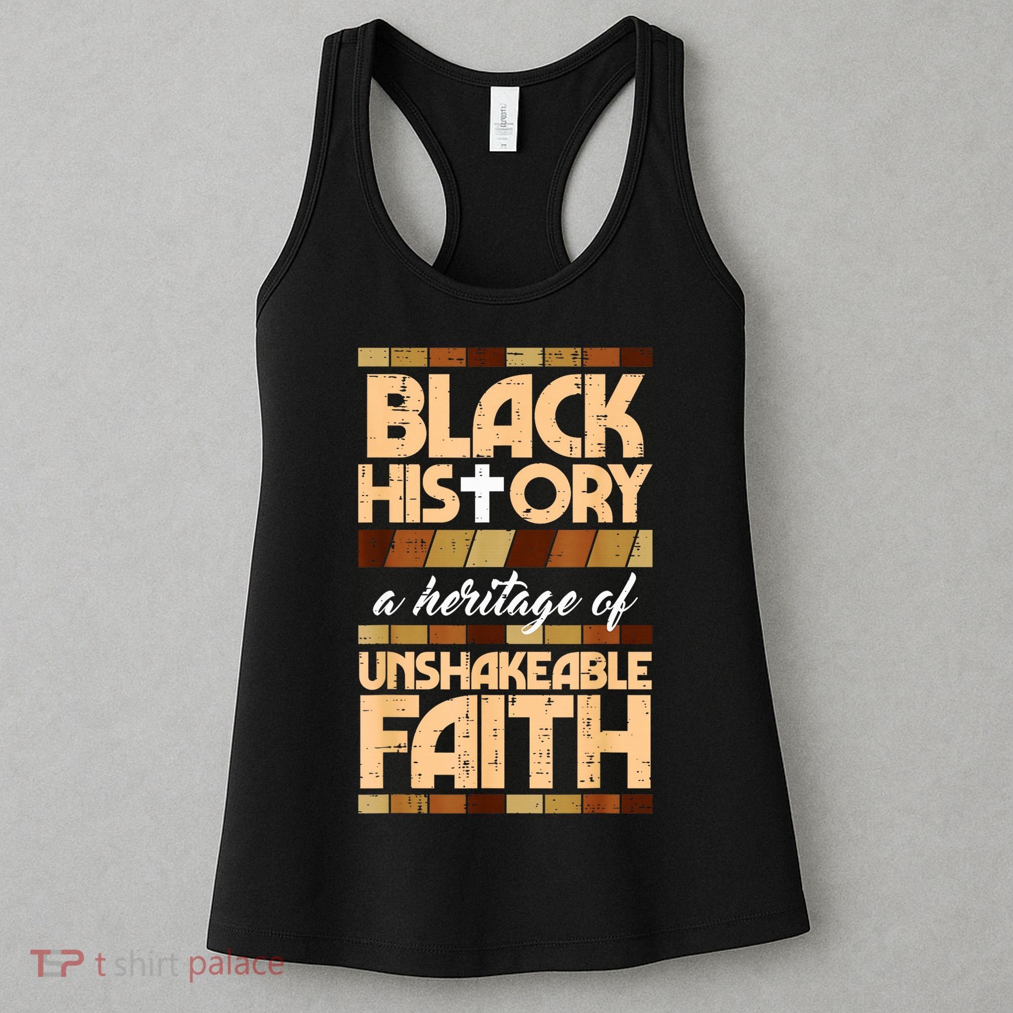 Black History Unshakeable Faith Christian Women's Tank Top