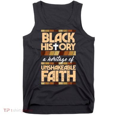 Black History Unshakeable Faith Christian Tank Top