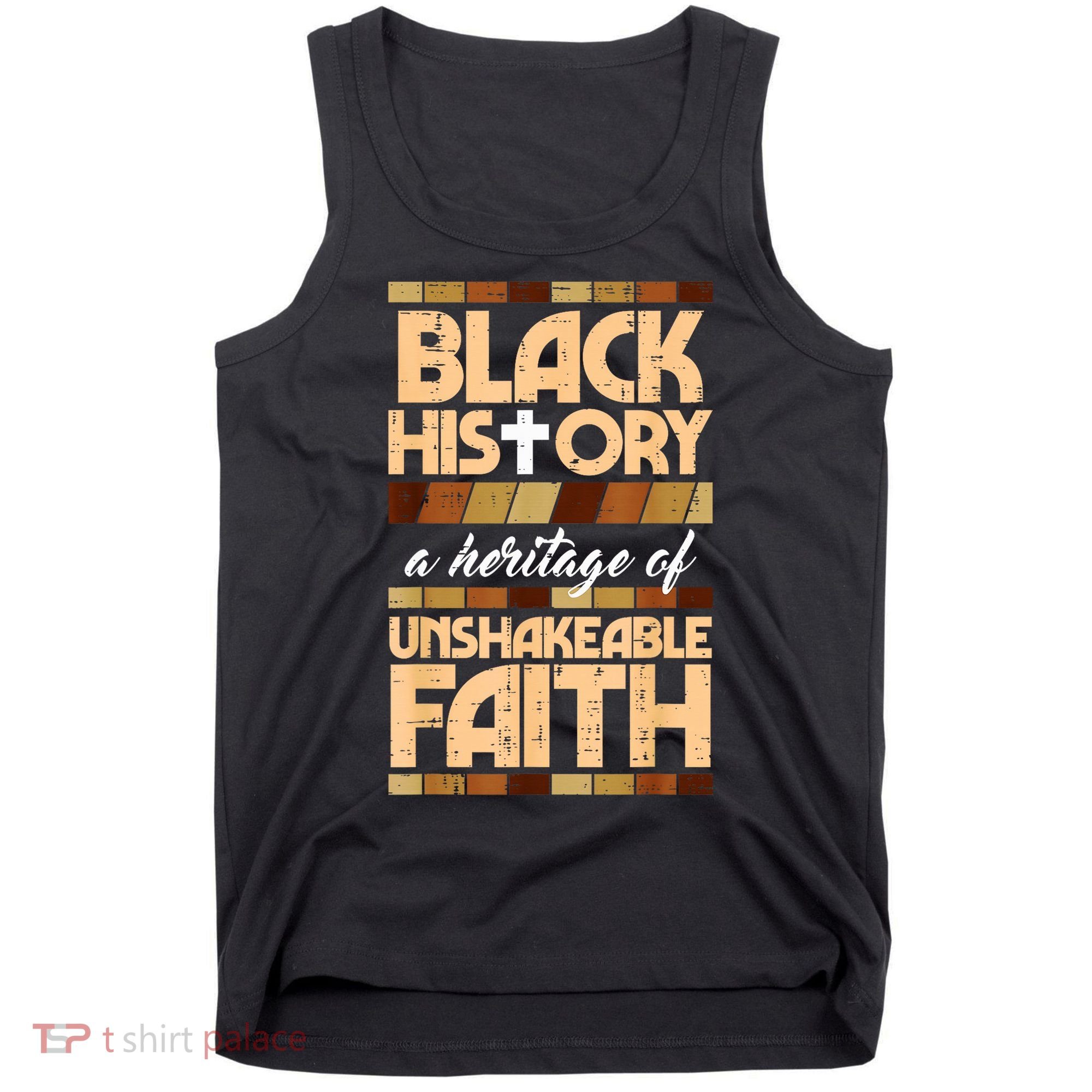 Black History Unshakeable Faith Christian Tank Top