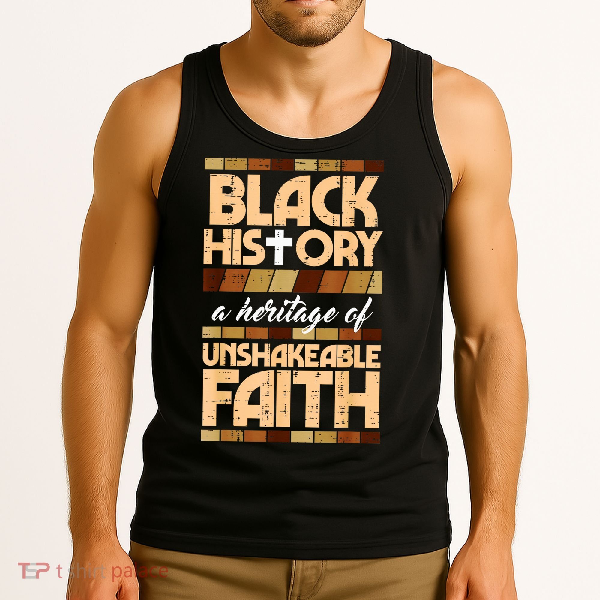 Black History Unshakeable Faith Christian Tank Top