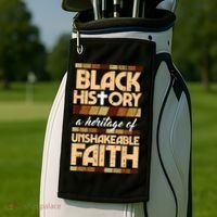 Black History Unshakeable Faith Christian Golf Towel thumb 2