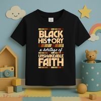 Black History Unshakeable Faith Christian Toddler T-Shirt thumb 3