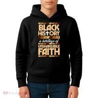 Black History Unshakeable Faith Christian Kids Hoodie thumb 4