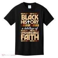 Black History Unshakeable Faith Christian Kids T-Shirt thumb 0