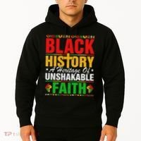 Black History Unshakeable Faith Junenth African American Hoodie thumb 2