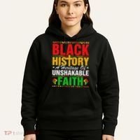 Black History Unshakeable Faith Junenth African American Hoodie thumb 5
