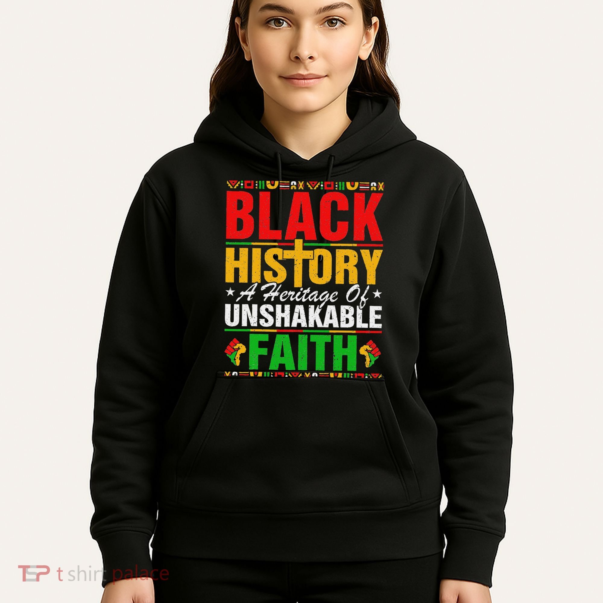 Black History Unshakeable Faith Junenth African American Hoodie