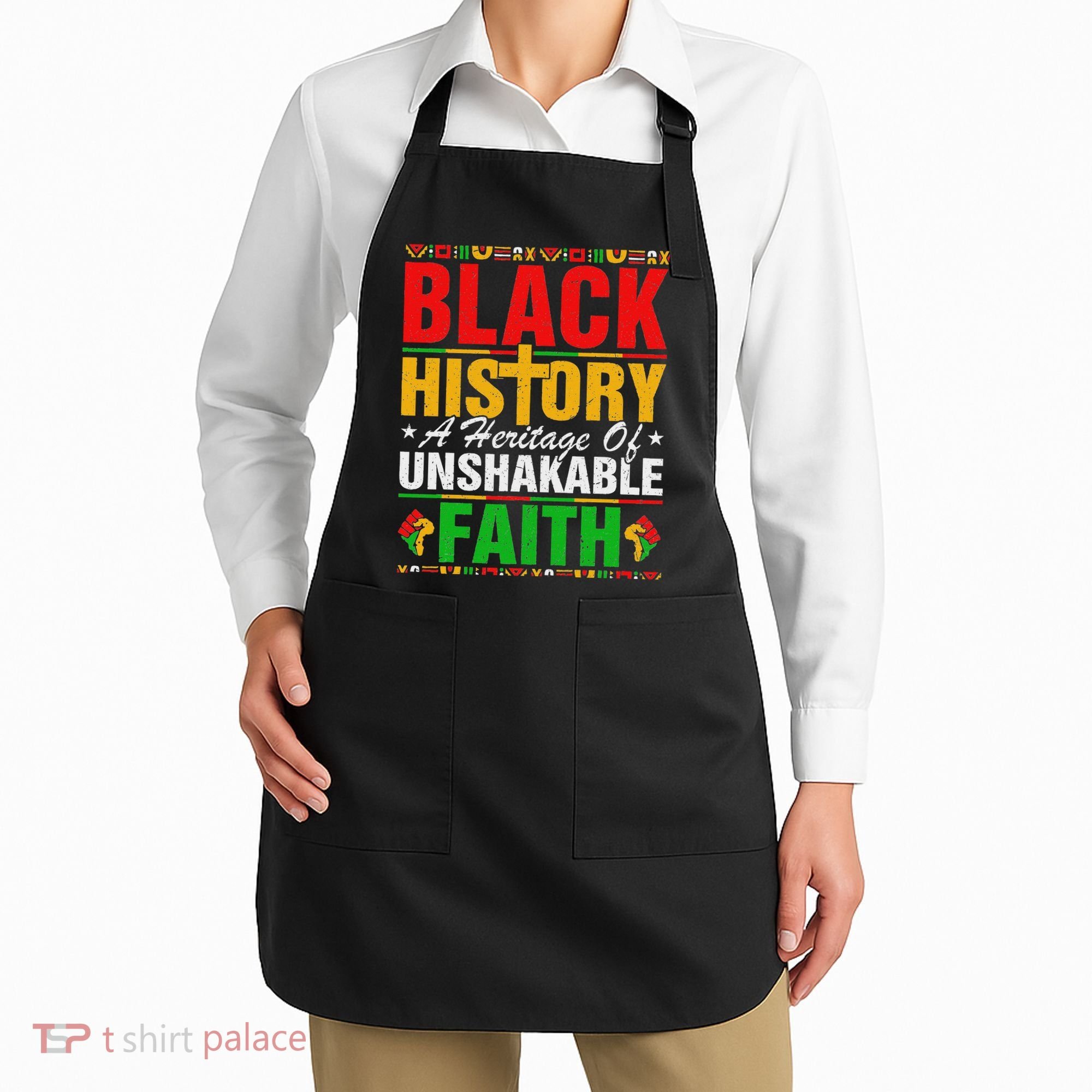 Black History Unshakeable Faith Junenth African American Apron