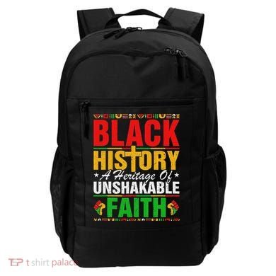 Black History Unshakeable Faith Junenth African American Backpack