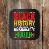 Black History Unshakeable Faith Junenth African American Coaster thumb 0