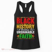 Black History Unshakeable Faith Junenth African American Women's Tank Top thumb 0