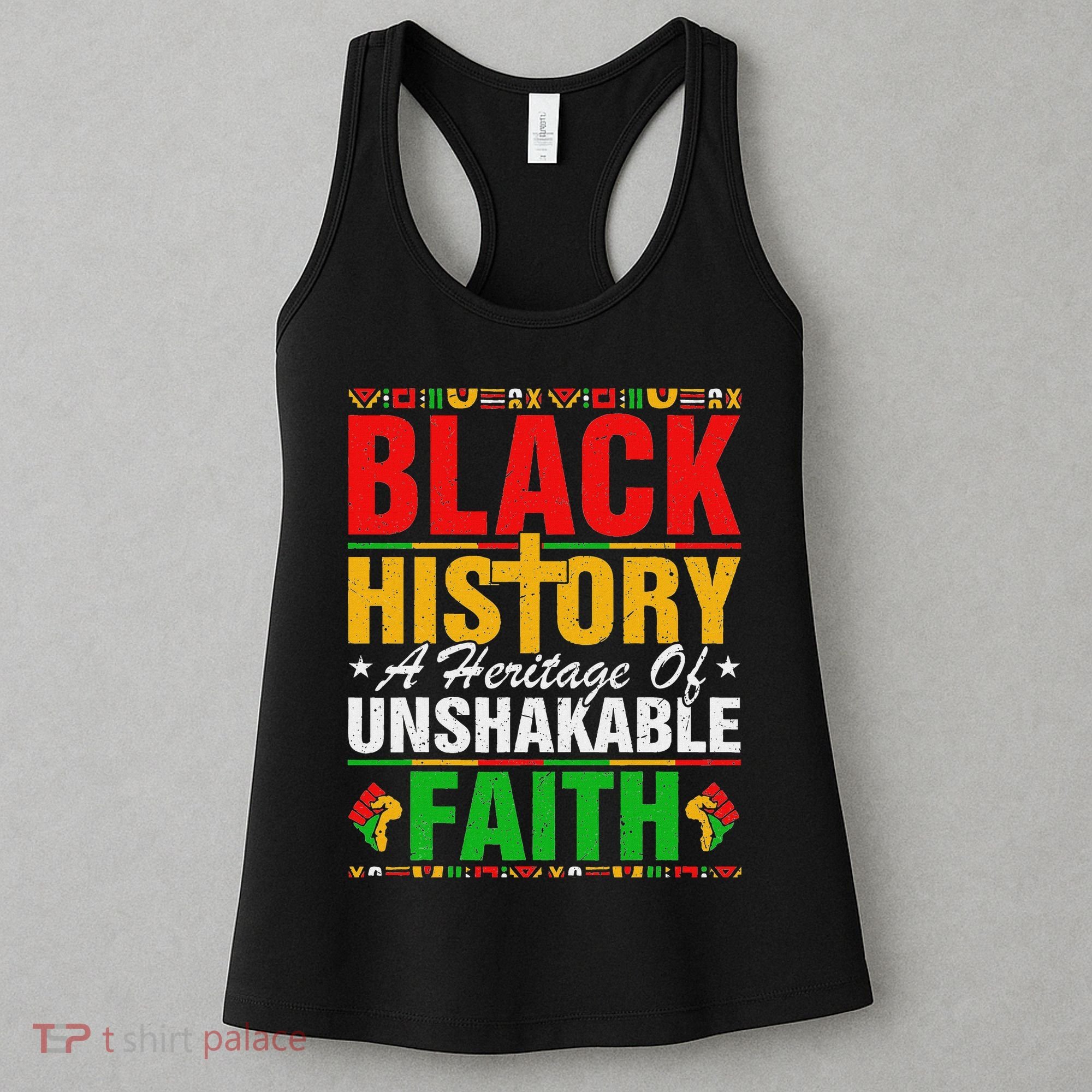 Black History Unshakeable Faith Junenth African American Women's Tank Top