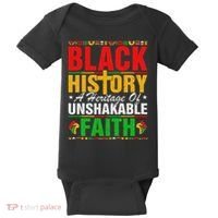 Black History Unshakeable Faith Junenth African American Baby Bodysuit thumb 0