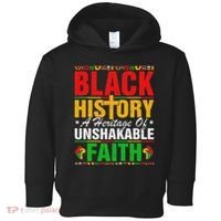 Black History Unshakeable Faith Junenth African American Toddler Hoodie thumb 0