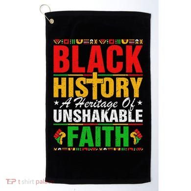 Black History Unshakeable Faith Junenth African American Golf Towel