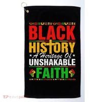 Black History Unshakeable Faith Junenth African American Golf Towel thumb 0