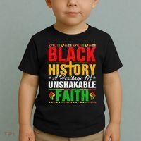 Black History Unshakeable Faith Junenth African American Toddler T-Shirt thumb 2