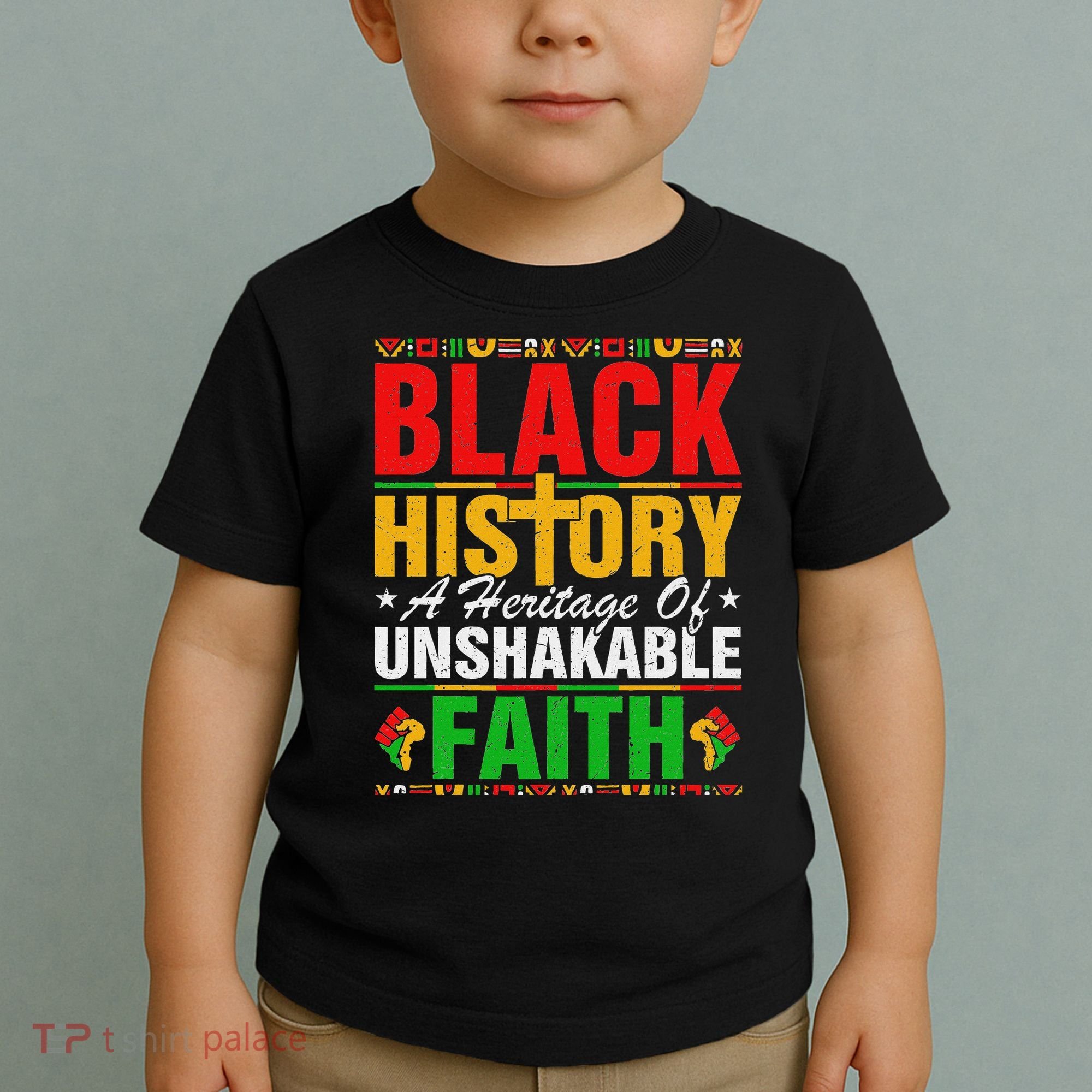 Black History Unshakeable Faith Junenth African American Toddler T-Shirt