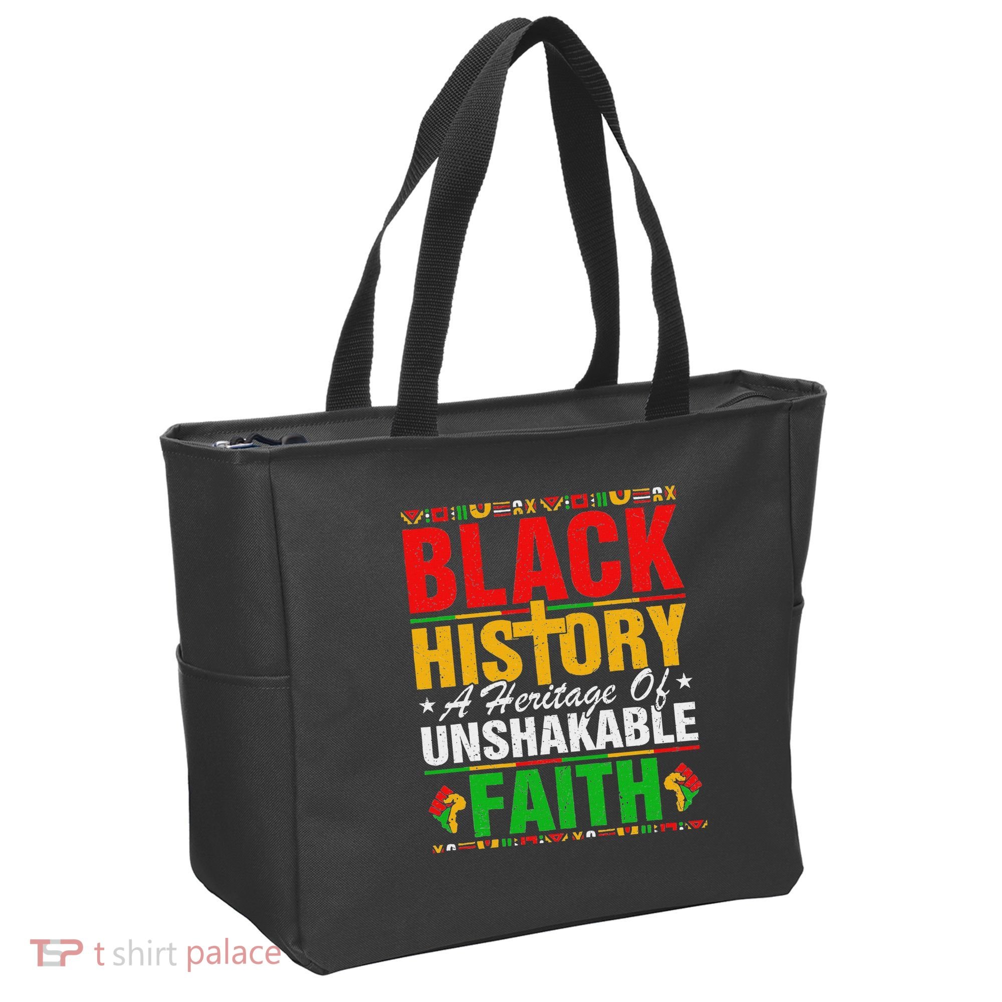Black History Unshakeable Faith Junenth African American Tote Bag