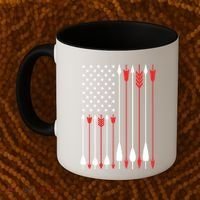 Bow Hunting Usa American Flag Archery Cute Gift Bow Hunter Coffee Mug thumb 2
