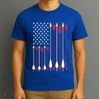 Bow Hunting Usa American Flag Archery Cute Gift Bow Hunter T-Shirt thumb 3